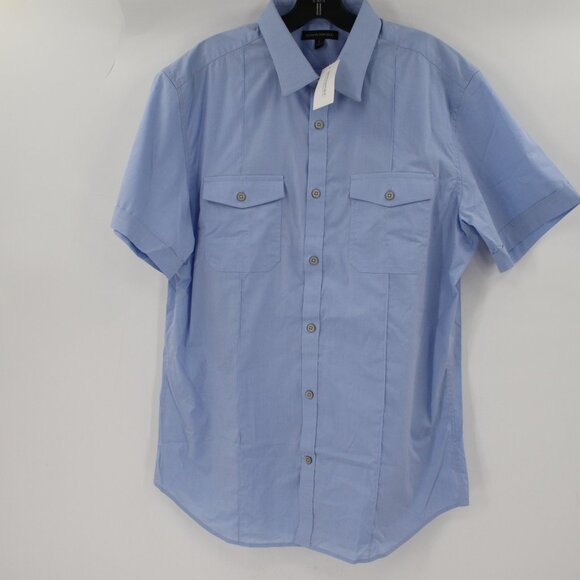 NWT Banana Republic Shirt Mens Large Short Sleeve Hot Utility Button Up Pockets - Picture 1 of 15